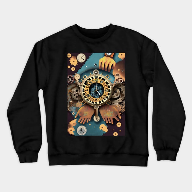 Mastering Time - A Visual Tribute to Watchmaking Crewneck Sweatshirt by Salaar Design Hub